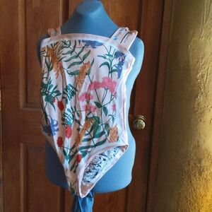 One piece reversible swimsuit